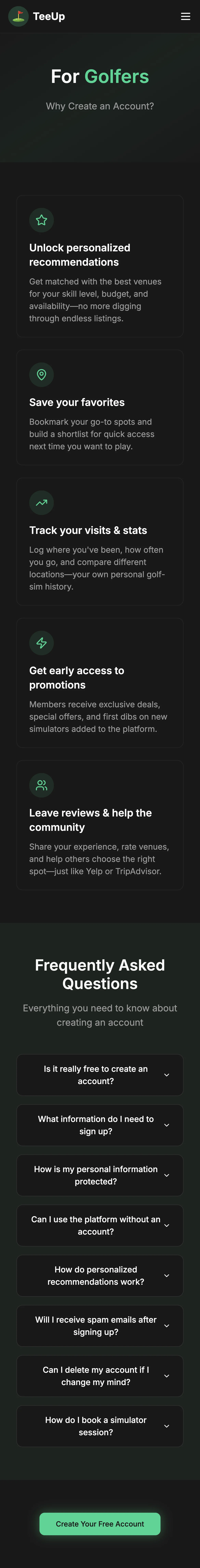 TeeUp screenshot 2